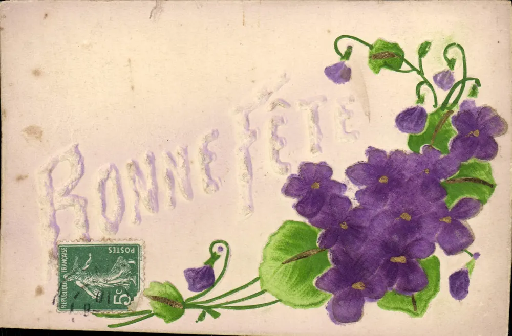 Violette Blüten — Blumenkomposition — Verlag nicht sichtbar - Vorderseite