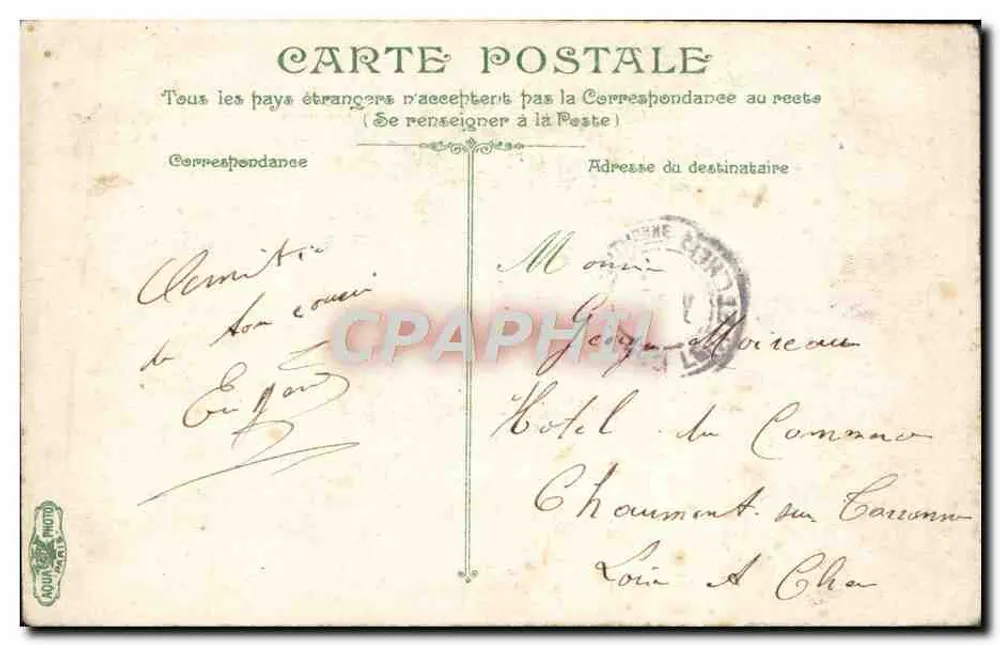 Infanteria. A geleira do correio — L.V. & Cie, n° 3597 - Verso