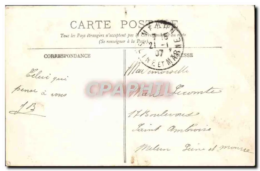 Villenauxe — A Igreja — Descoutures, Café, Tabac - Verso