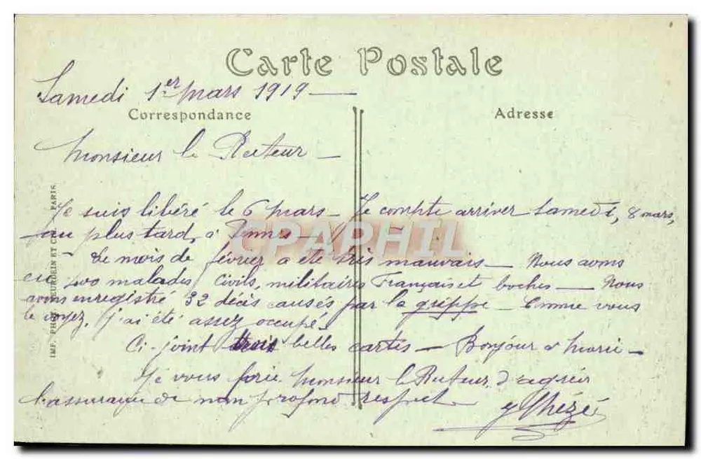 Reims — A Porta de Marte. ND. Fot. - Verso