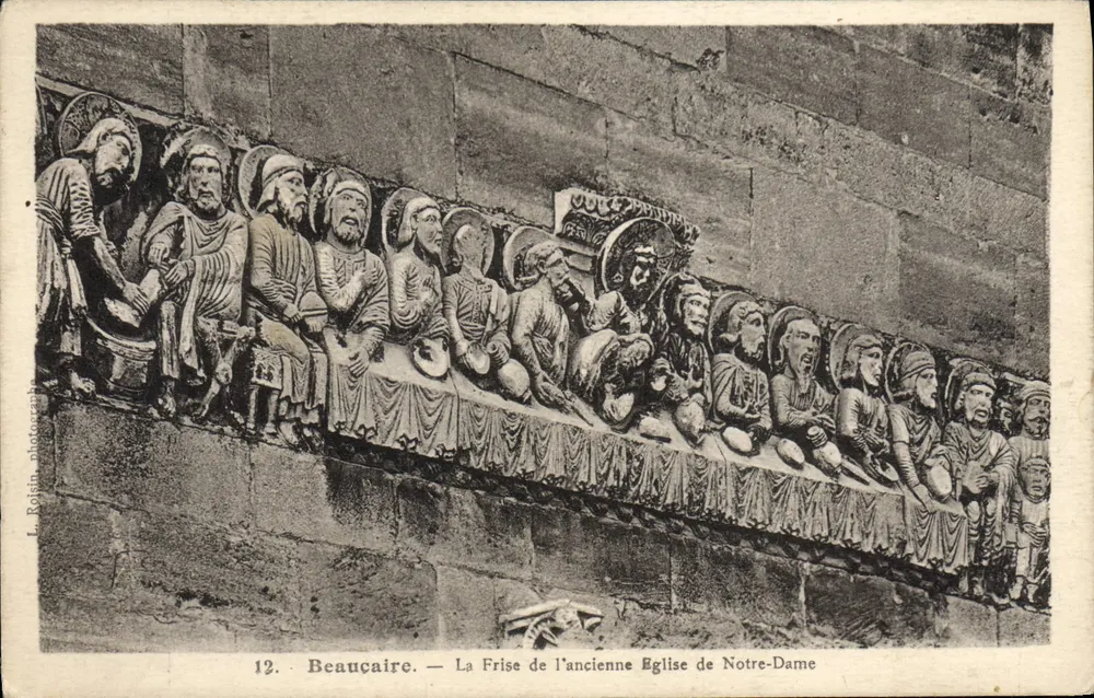 Beaucaire — Die Fries der alten Kirche Notre-Dame — Fotograf L. Roisin - Vorderseite