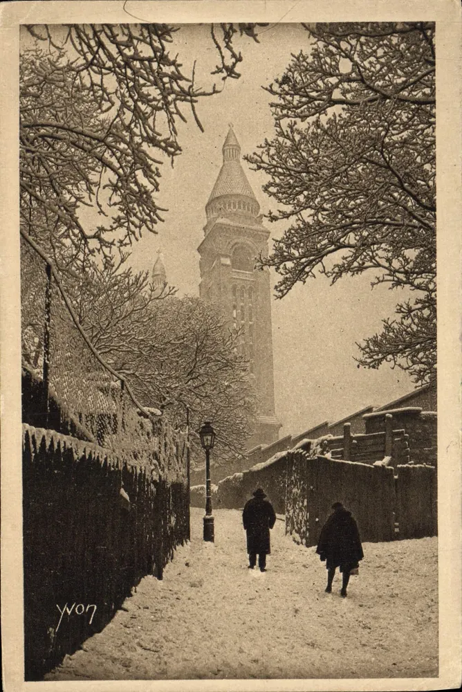 Montmartre unter Schnee — Paris — Edition d'Art YVON, n°274 - Vorderseite
