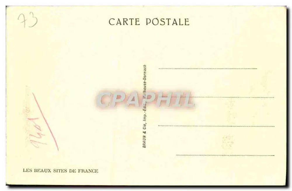 Col du Glandon — Abstieg nach St-Colomban-des-Villards — Serie 14849, veröffentlicht von Braun & Cie - Rückseite