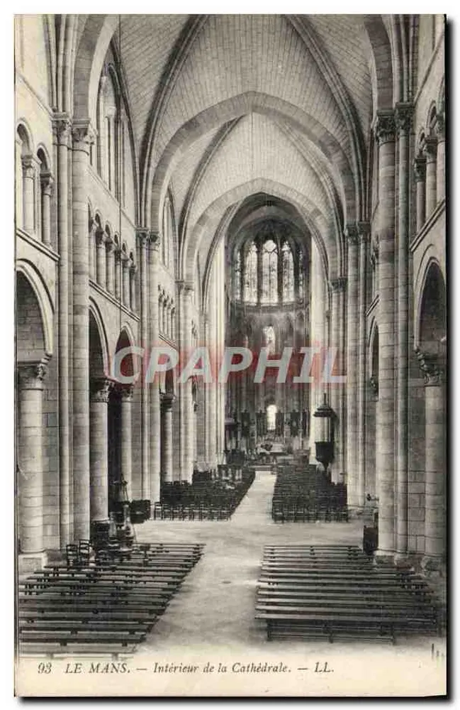 Le Mans — Interior da Catedral — LL. n° 93 - Frente