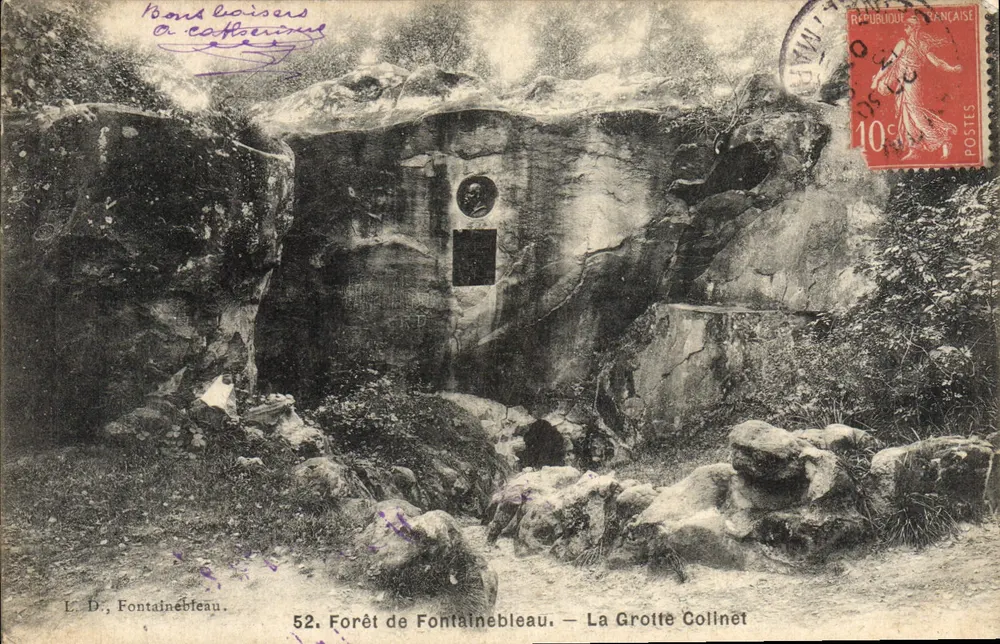 Woud van Fontainebleau — Grot Collinet — L. D., Fontainebleau - Voorkant