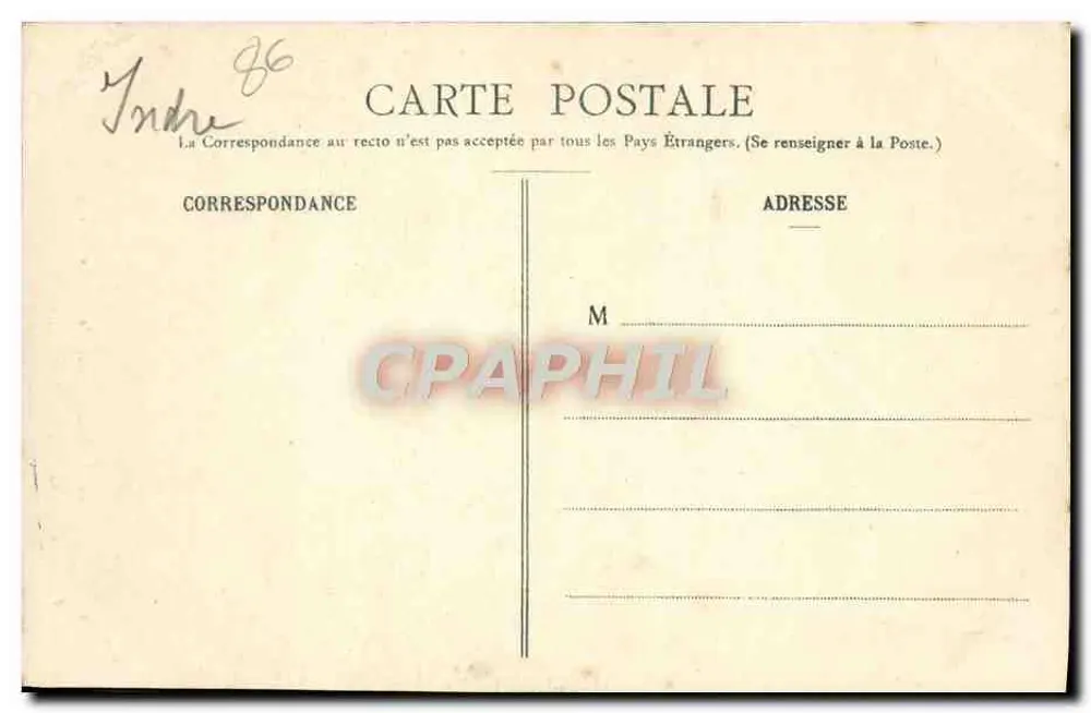 Poitiers - Catedral de São Pedro — Bonamy, editor em Poitiers, n° 110 - Verso