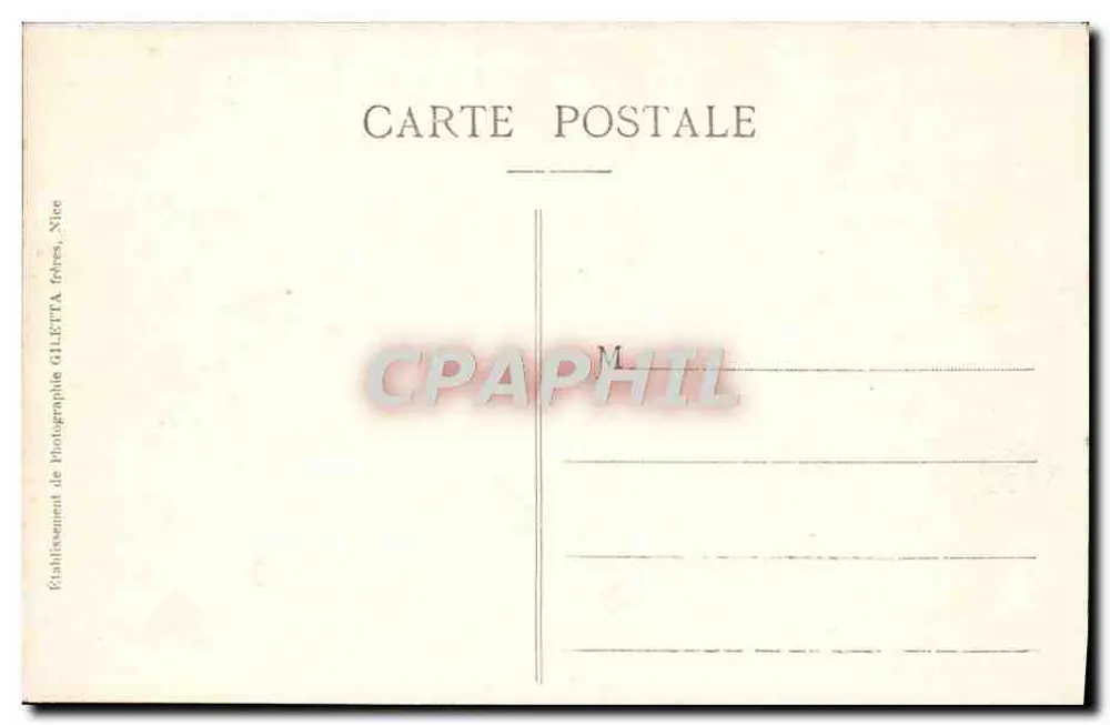 Monaco — Palast des Prinzen und Tête de Chien — phot. Gilletta, Nice, n° 721 - Rückseite
