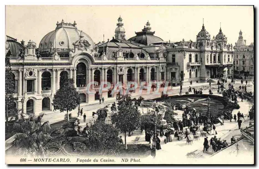 Monte-Carlo — Fachada do Casino — ND Fot. n° 606 - Frente