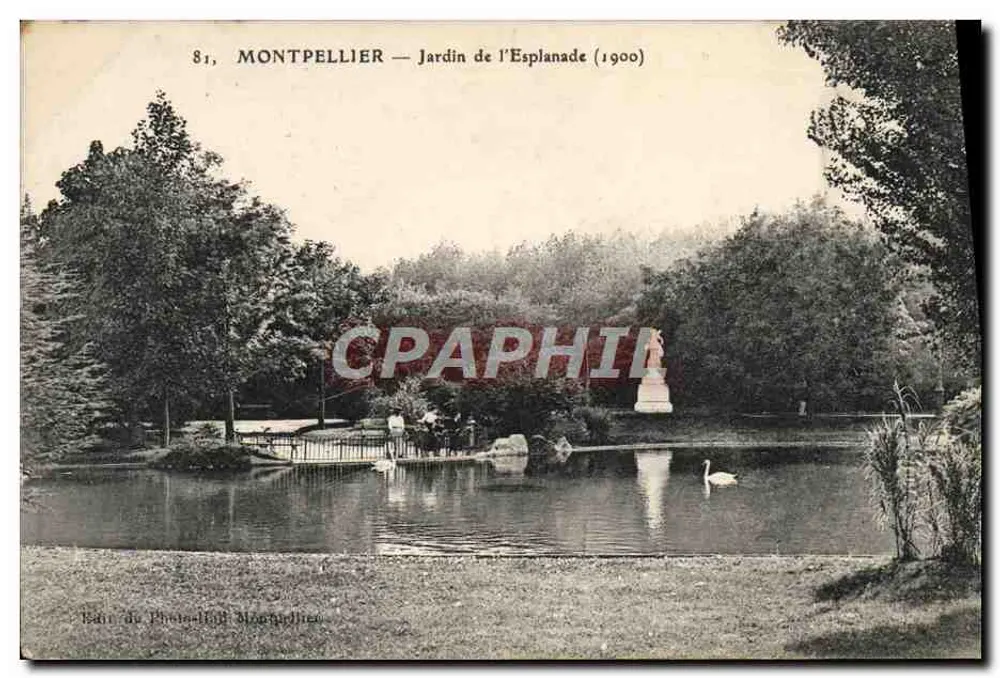 Montpellier — Jardim da Esplanada (1900) — Photo-Itiné Mazzaditter - Frente