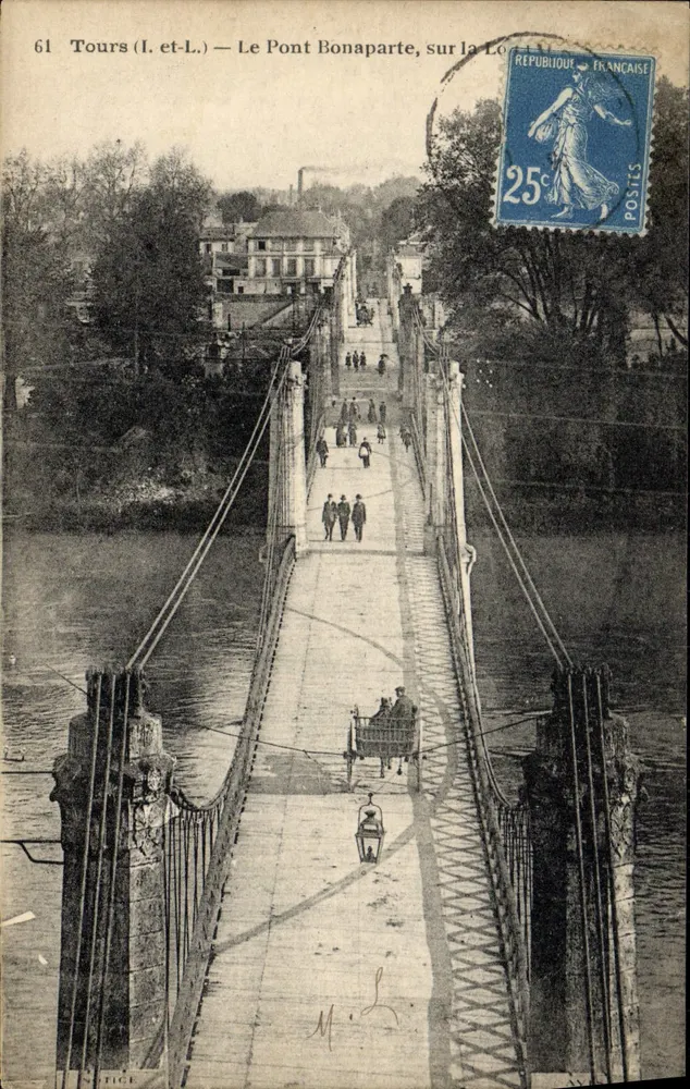 Tours (Loire-et-Loire) — Der Pont Bonaparte, über die Loire — Verlag TICE, Nr. 61 - Vorderseite