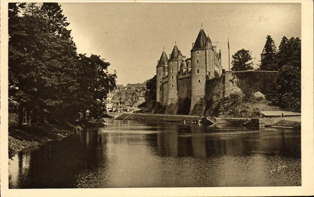 Josselin (Morbihan) — Die Ufer der Oust und das Schloss — Éditions d'Art WOON - Vorderseite
