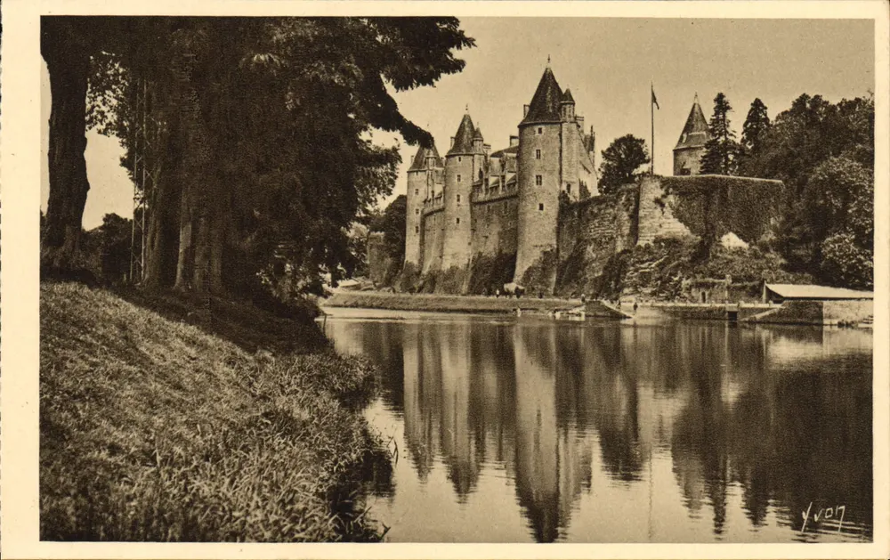 Josselin (Morbihan) — Die Ufer des Oust und das Schloss — Éditions d'Art 'Yvon' - Vorderseite
