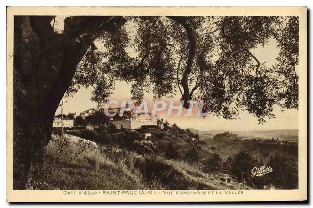 Côte d'Azur - Saint-Paul (A.M.) - Vista geral e a Vale — Gilletta - Frente