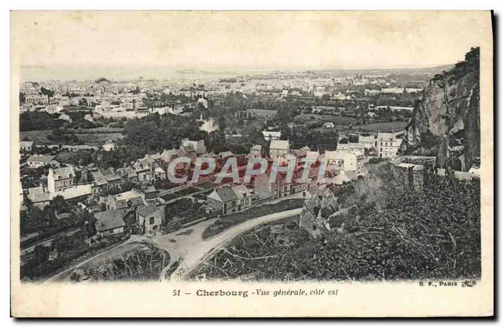 Cherbourg — Vue générale, côté est — G. F., PARIS - Frente