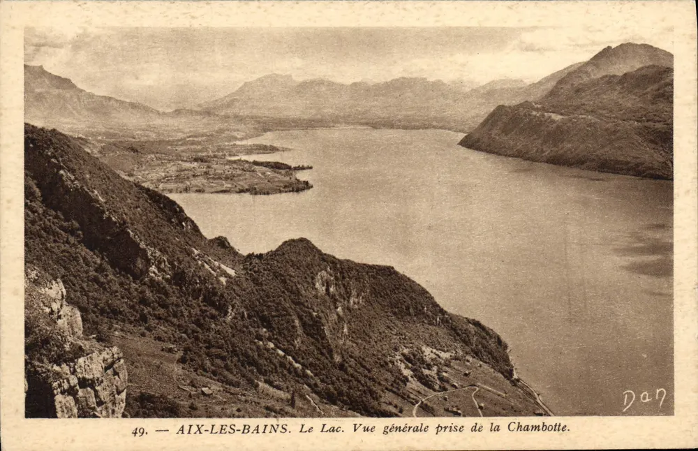Aix-les-Bains — Der See. Allgemeiner Blick von der Chambotte — Dan - Vorderseite