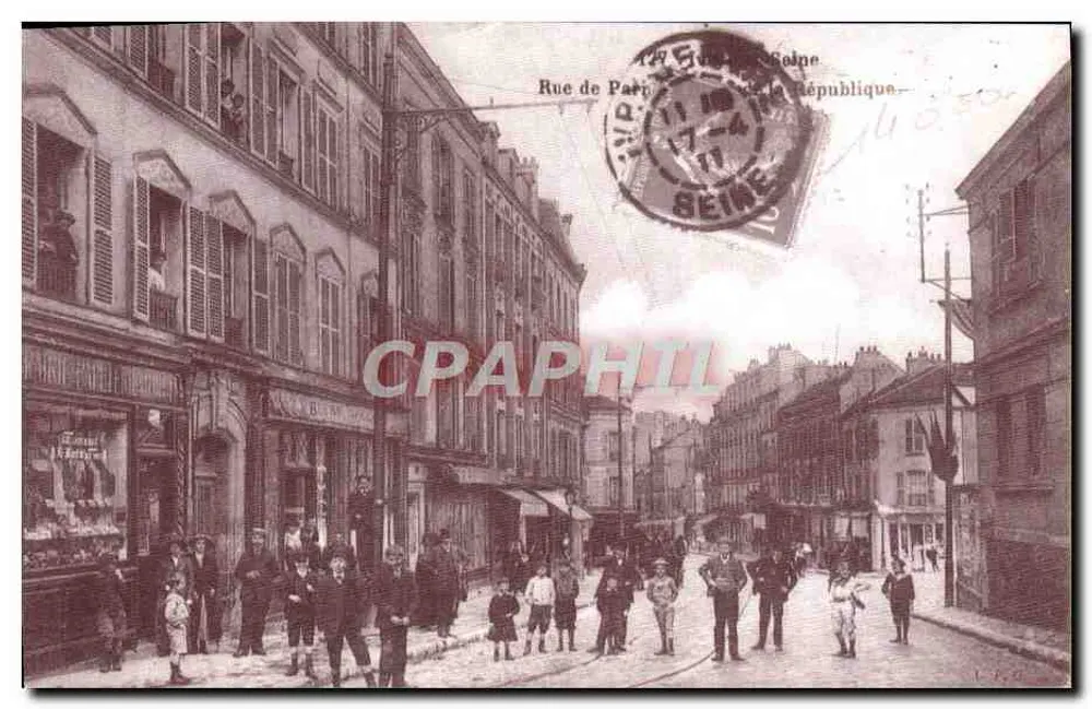 Rue de Paris — place de la République — Archives municipales d'Ivry-sur-Seine - Vorderseite
