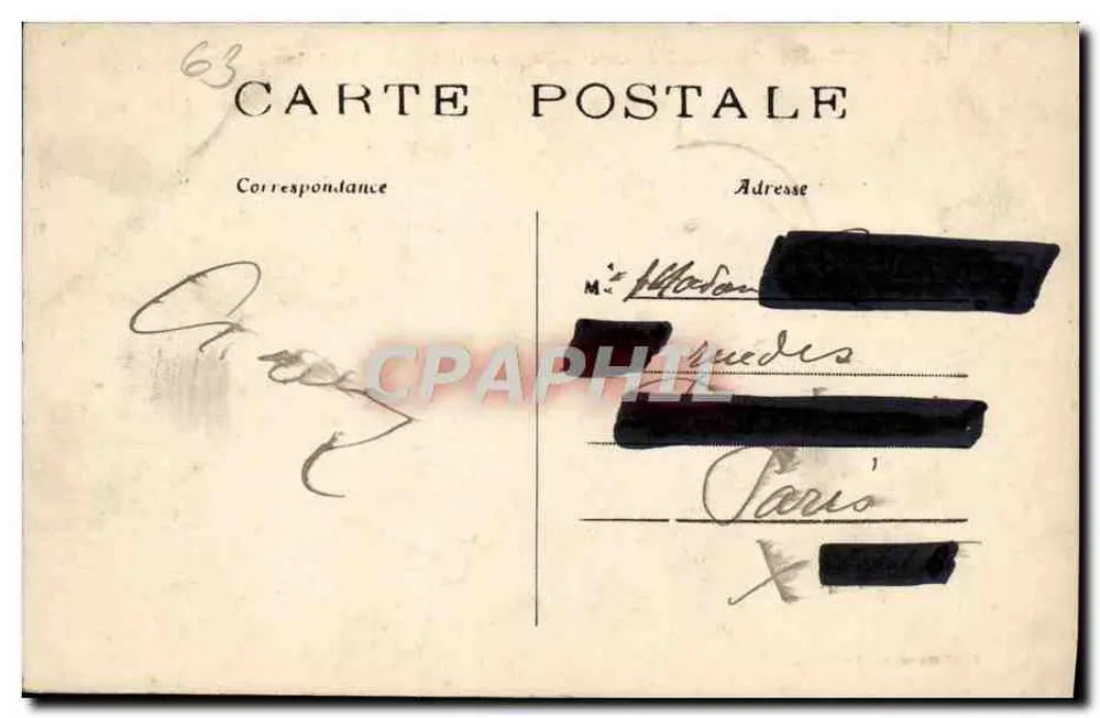Clermont-Ferrand (P.-de-D.) — Estátua de Blaise Pascal — L'Hirondelle, Paris - Verso