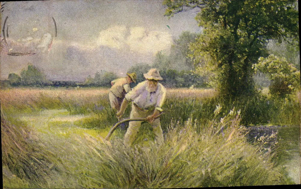 Die Ernter — englisches Landschaftsbild — Ausgabe Les Moissonneurs - Vorderseite
