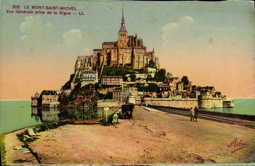 Der Mont-Saint-Michel — Allgemeine Ansicht vom Digue — Aldia - Vorderseite