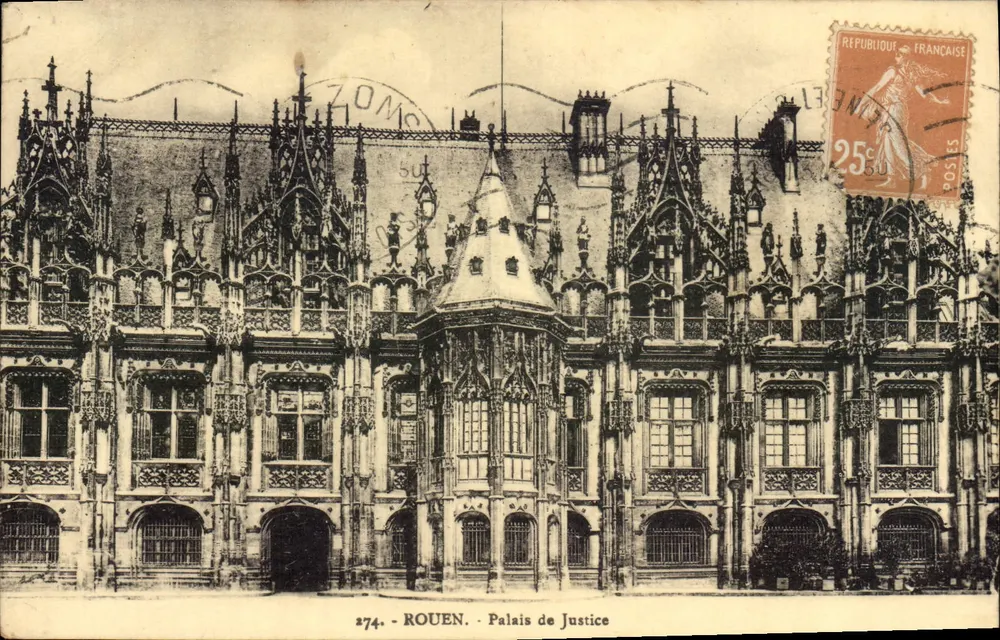 Rouen - Pałac Sądowy — wydawca nieznany, numer seryjny 274 - Awers