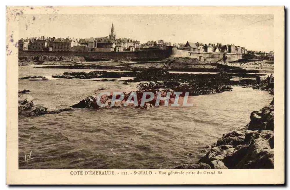 Côte d'Émeraude - St-Malo - Allgemeiner Blick vom Grand Bé - Vorderseite