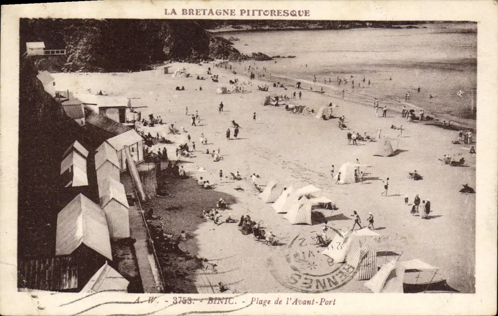 Strand von Avant-Port - Binic — Die malerische Bretagne — A.W. 3753 - Vorderseite