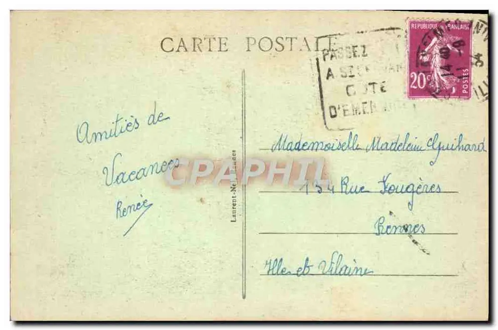 St-SERVAN-sur-MER — Puerta y Torre Solidor — Costa d'Emeraude, n°2498 - Reverso