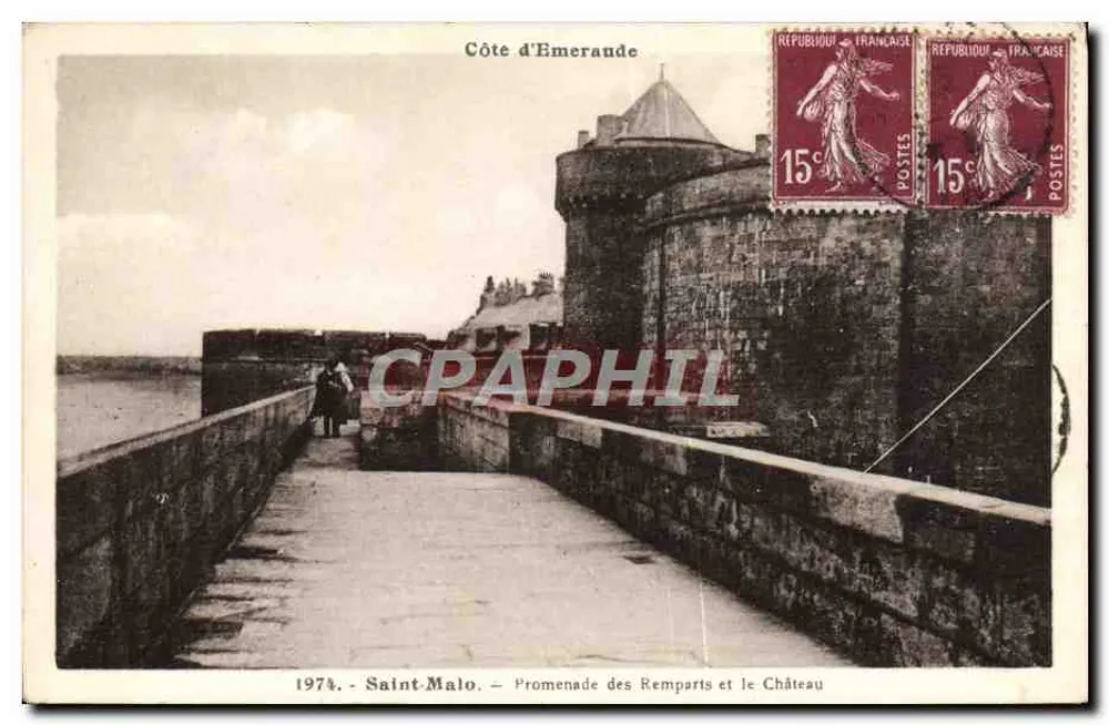 Saint-Malo — Promenade des Remparts und das Schloss — Côte d’Emeraude - Vorderseite