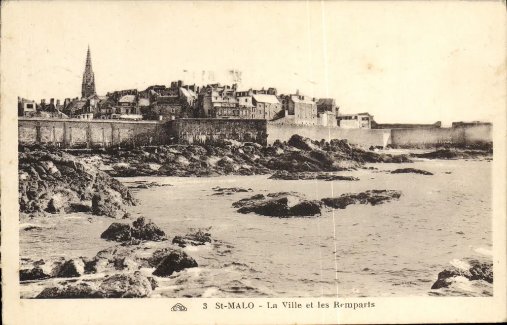 St-Malo — Die Stadt und die Mauern — Verleger/Drucker nicht identifiziert, Nr. 3 - Vorderseite