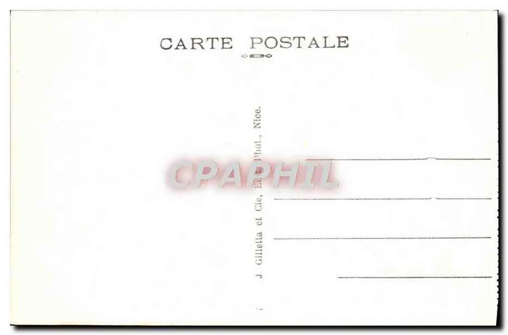 Nice — Quai des États-Unis — Mont Boron — J. Gilletta et Cie, Nice - Rückseite