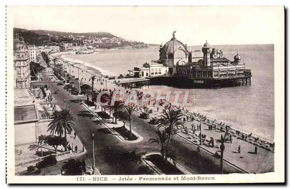 Nice - Jetée, Promenade e Mont-Boron — J. Gilletta et Cie, Nice - Frente