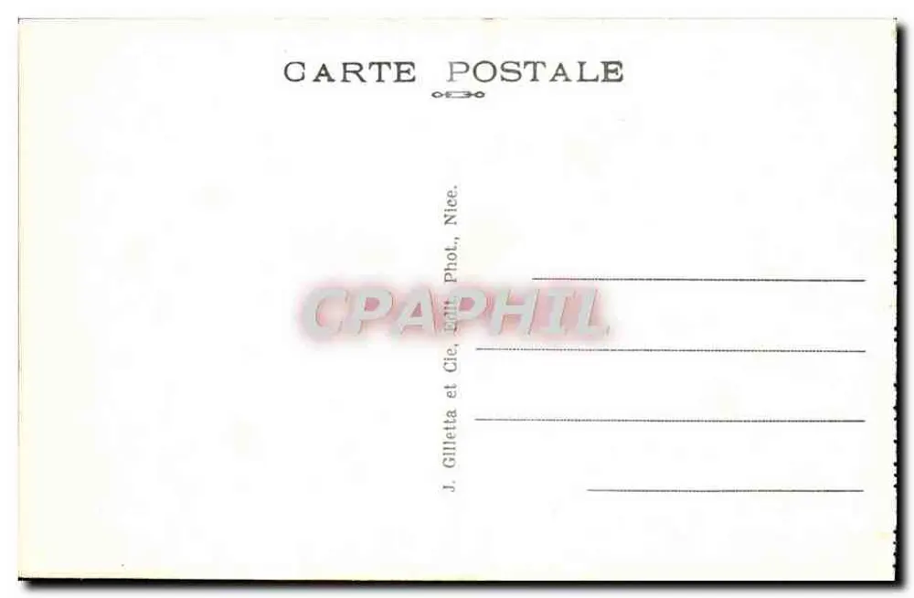 Nice — Ansicht vom Mont-Boron — Eingang zum Hafen — J. Gilletta et Cie, Nice - Rückseite