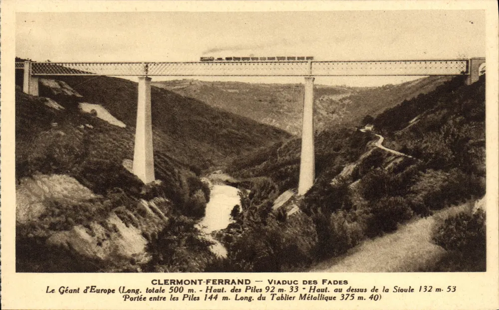 Clermont-Ferrand — Viaducto de los Fades — El Gigante de Europa - Anverso