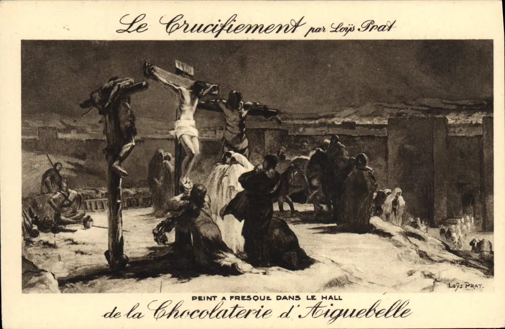Das Kreuzigung — Malerei von Loïs Prat — Verlag La Chocolaterie d'Aiguebelle - Vorderseite