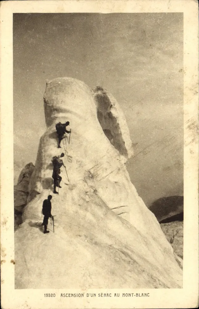 Ascension d'un Sérac au Mont-Blanc — éditeur J. Duret, Charmantix, n° 18520 - Vorderseite