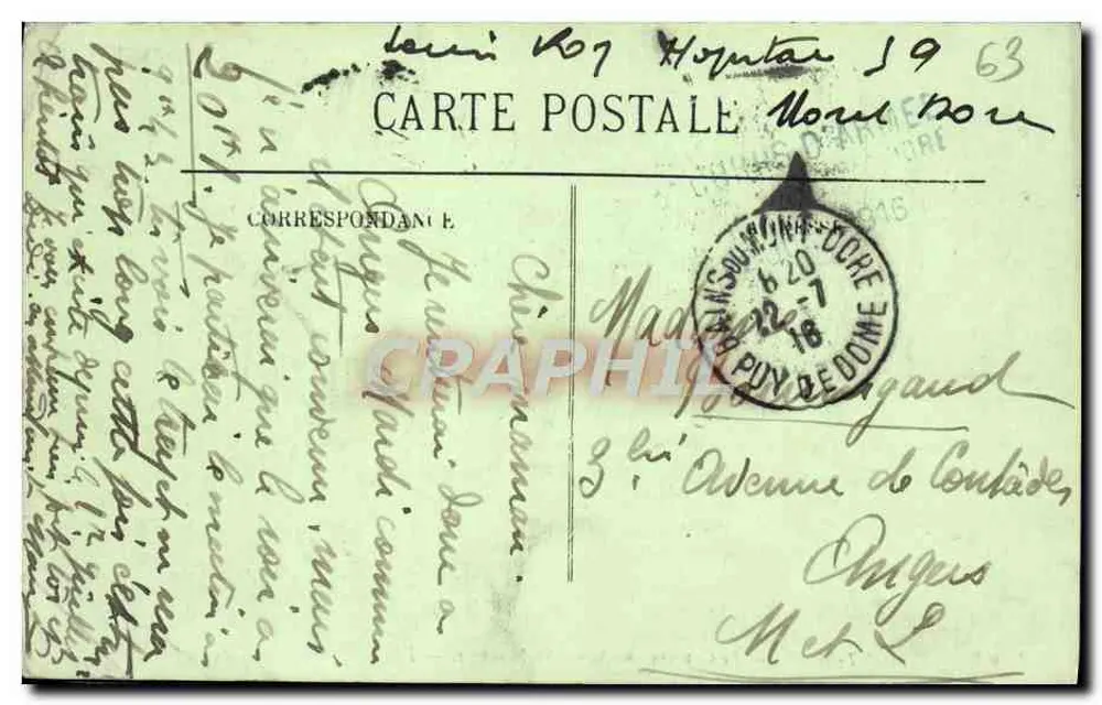 Le Mont-Dore — O Capucin — Sala dos Médicos — LL. — n°189 - Verso