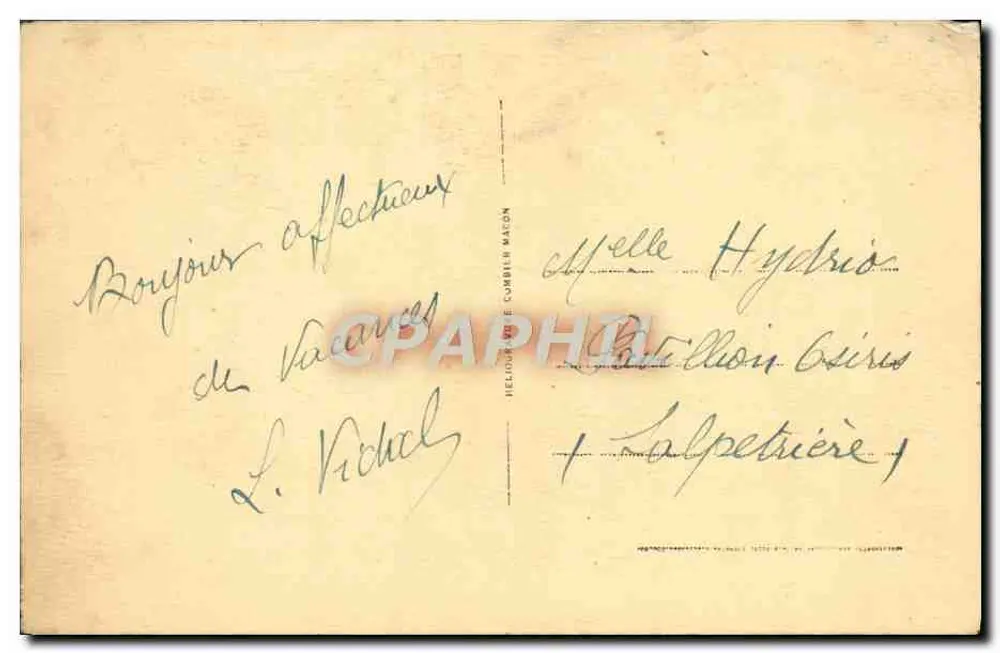 Les Auvergnats chez eux — Heureuse maman. — Éditeur : Imprimerie de Combier, n°6 - Verso