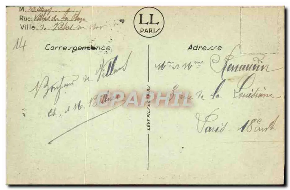 Villers-sur-Mer — Effet de mer — LL. n°38 - Verso