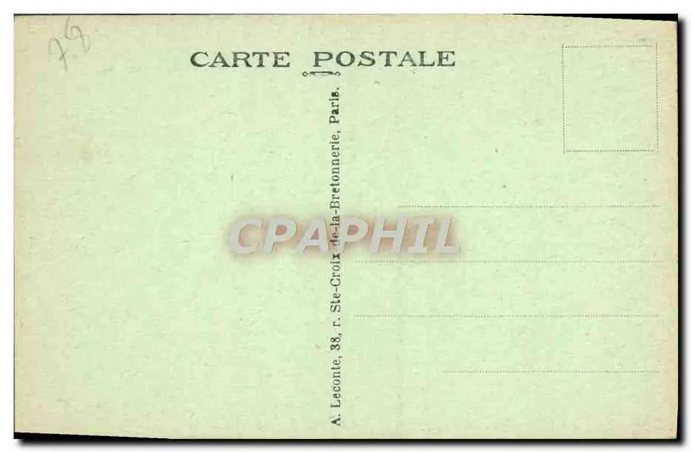 Versalhes — O Hospital Militar A. L. — A. Leconte, Paris - Verso