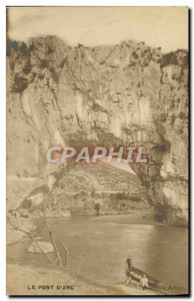 O Ponte d'Arc — vista do ponte natural sob um canyon rochoso — Bromure Artige - Frente
