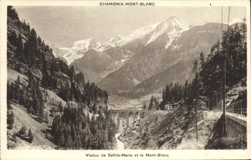 Viadukt von Sainte-Marie und der Mont-Blanc — Chamonix-Mont-Blanc — G. Tarraz - Vorderseite
