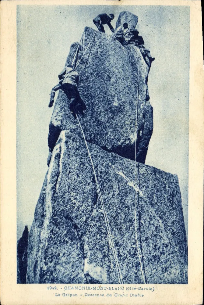 Chamonix-Mont-Blanc — Abstieg vom Grand Diable — Verlag L. Faure, Nr. 1919 - Vorderseite