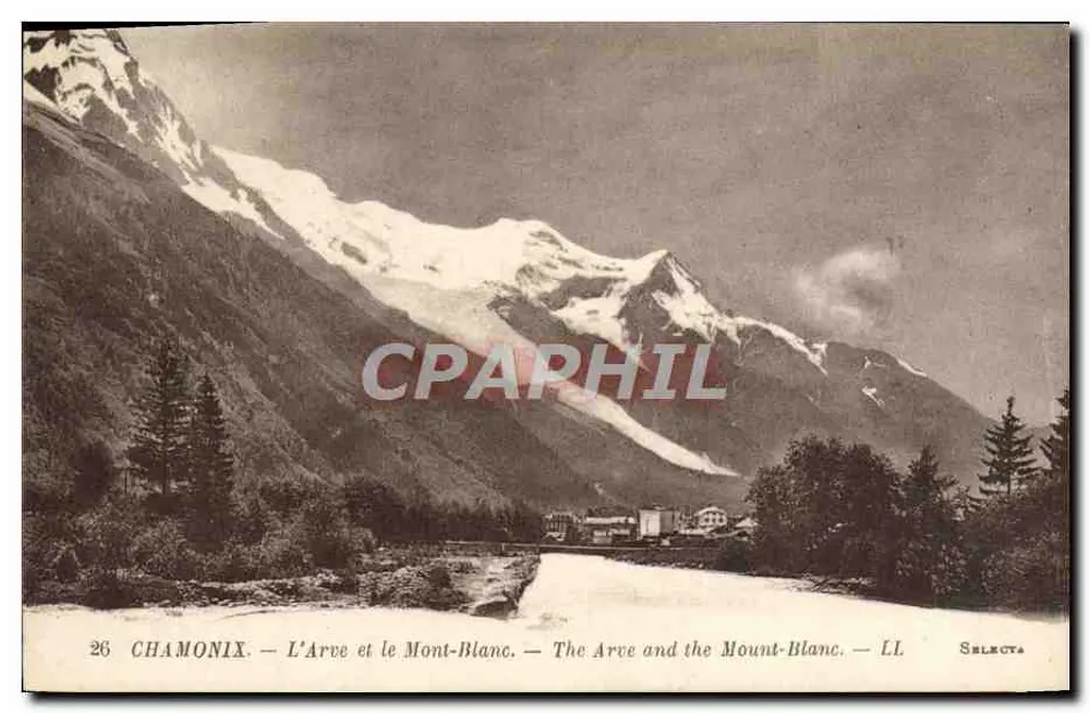Chamonix — De Arve en de Mont-Blanc — Selecta - Voorkant