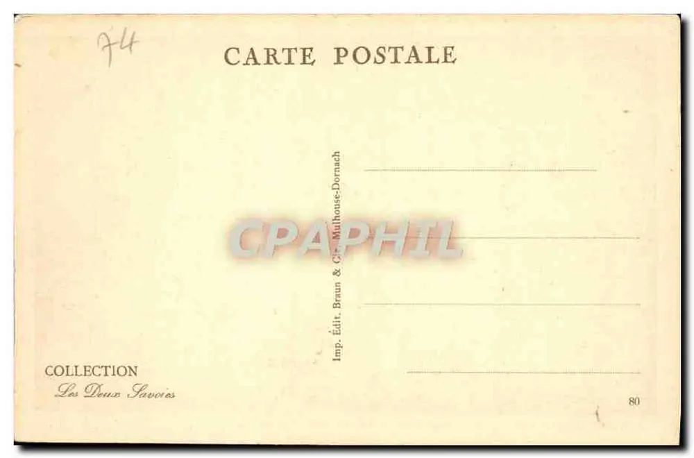 Chamonix — Vista geral e o Mont Blanc — n° 12038 - Verso