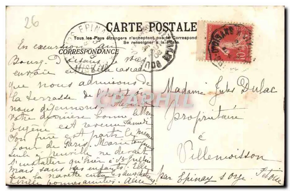 La cascata di Sarennes - Bourg d'Oisans - Dauphiné - E.R. - n°725 - Verso