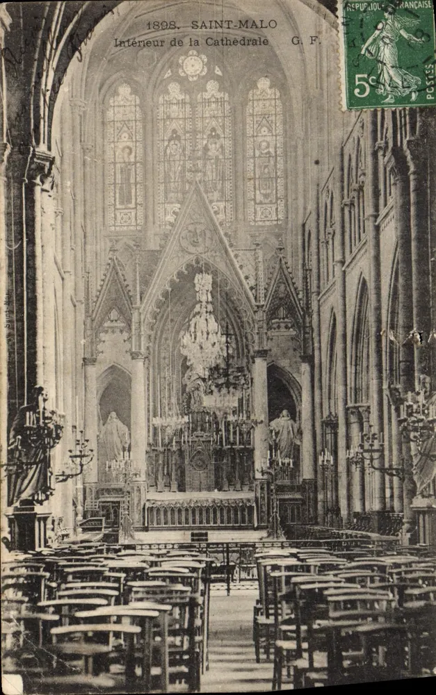 Saint-Malo — Intérieur de la Cathédrale — G. F. (éditeur) - Frente