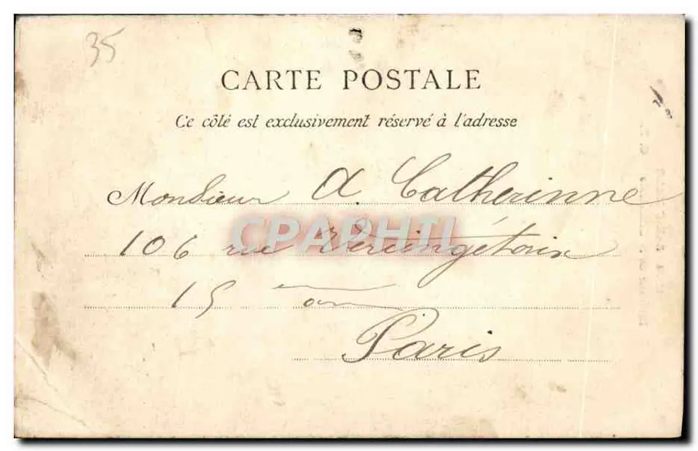 Saint-Malo — Intérieur de la Cathédrale — G. F. (éditeur) - Verso