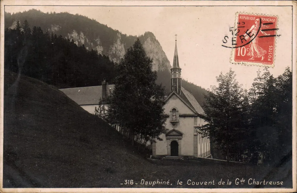 Dauphiné, o Mosteiro da Chartreuse — n°316 — editor Oddoux e Gaude, Grenoble - Frente