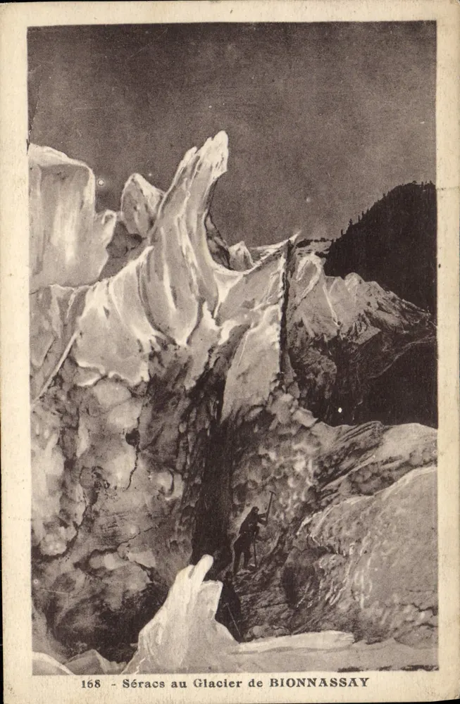 Séracs no Glaciar de Bionnassay — série 168 — L. Moyrand, fot. édit. - Haute-Savoie - Frente