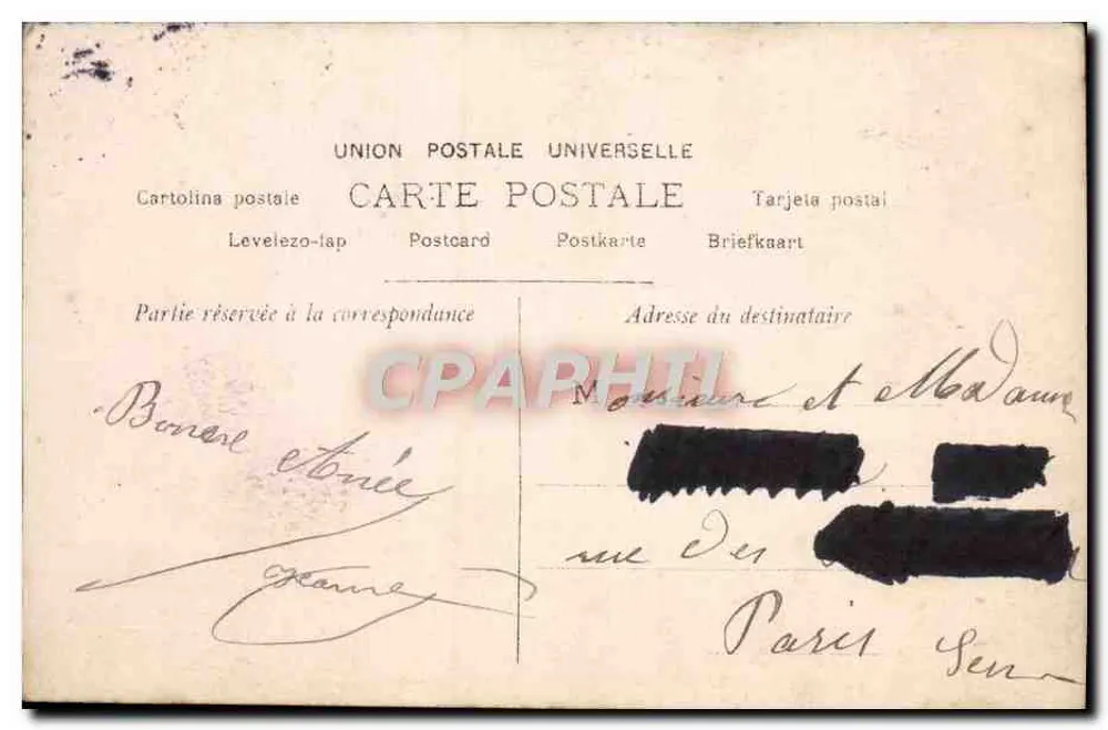 Carlix — Portrait en costume de scène — Florentin, série 1355 - Verso